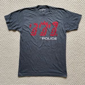 The Police Gray T-Shirt with Red